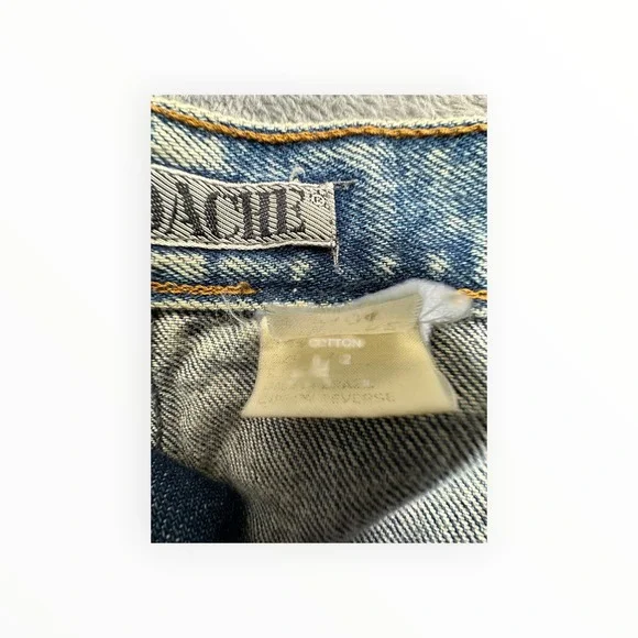 Jordache Denim Skirt Womens 11/12 Blue Acid Wash Basics High Waist Back Zipper - Picture 4 of 10